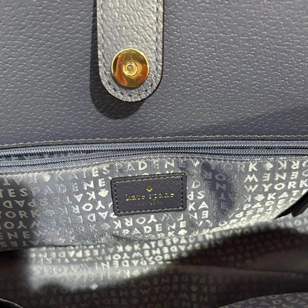NEW Kate Spade Navy Leather Laptop Bag